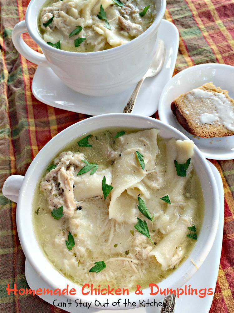 Homemade Chicken And Dumplings
 Homemade Chicken and Dumplings Can t Stay Out of the Kitchen