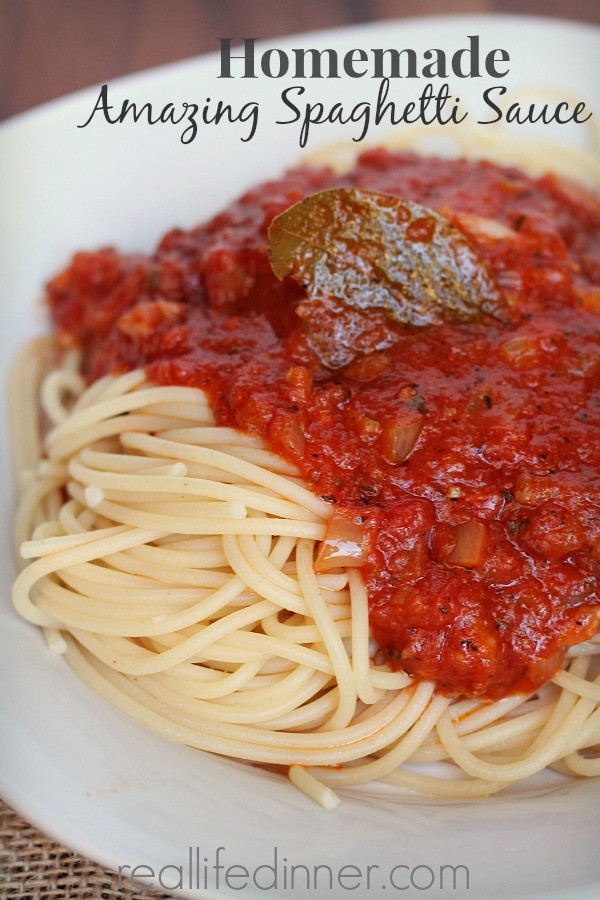 Homemade Pasta Sauce Recipe
 easy meatless spaghetti sauce