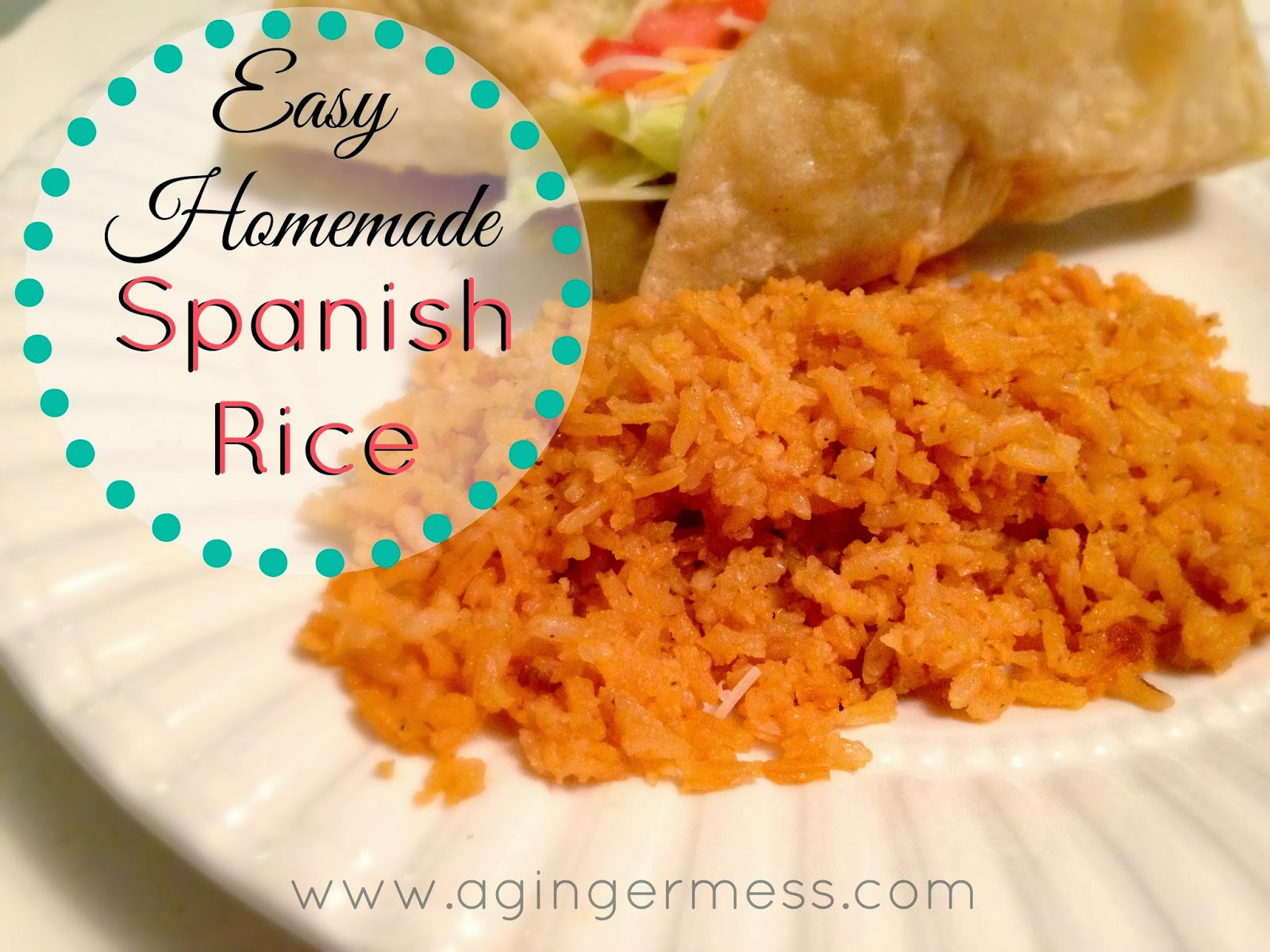 Homemade Spanish Rice
 A Ginger Mess Easy Homemade Spanish Rice