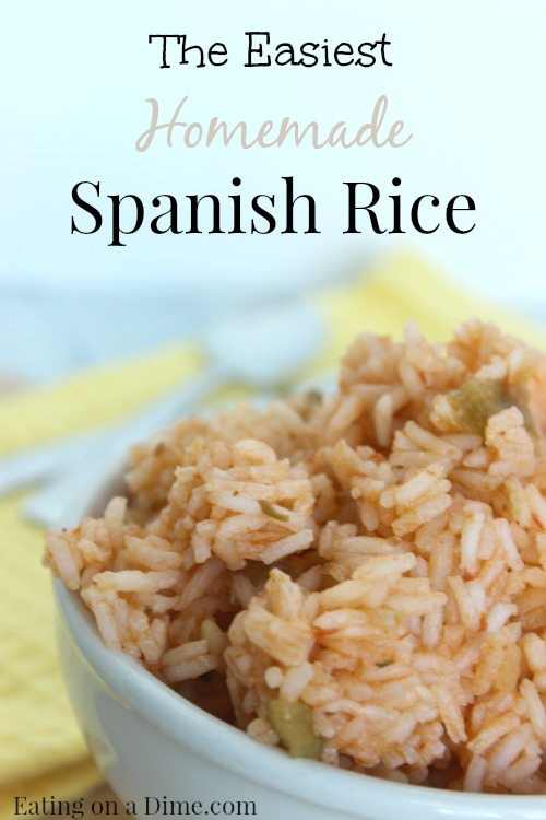 Homemade Spanish Rice
 Easiest Spanish Rice Recipe Eating on a Dime