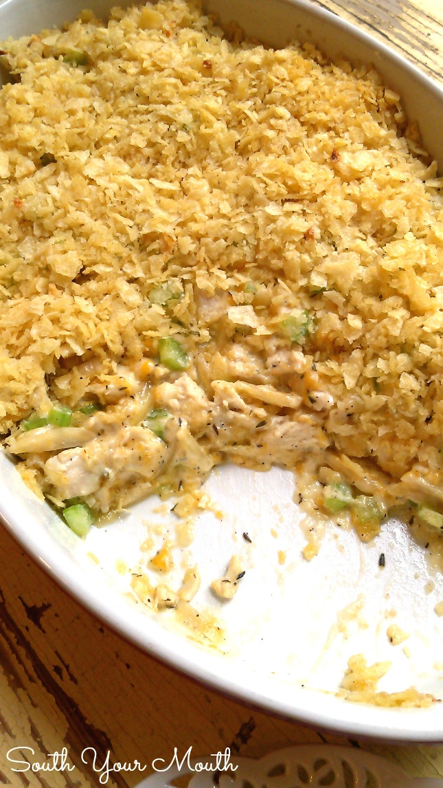 Hot Chicken Salad Casserole
 South Your Mouth Hot Chicken Salad