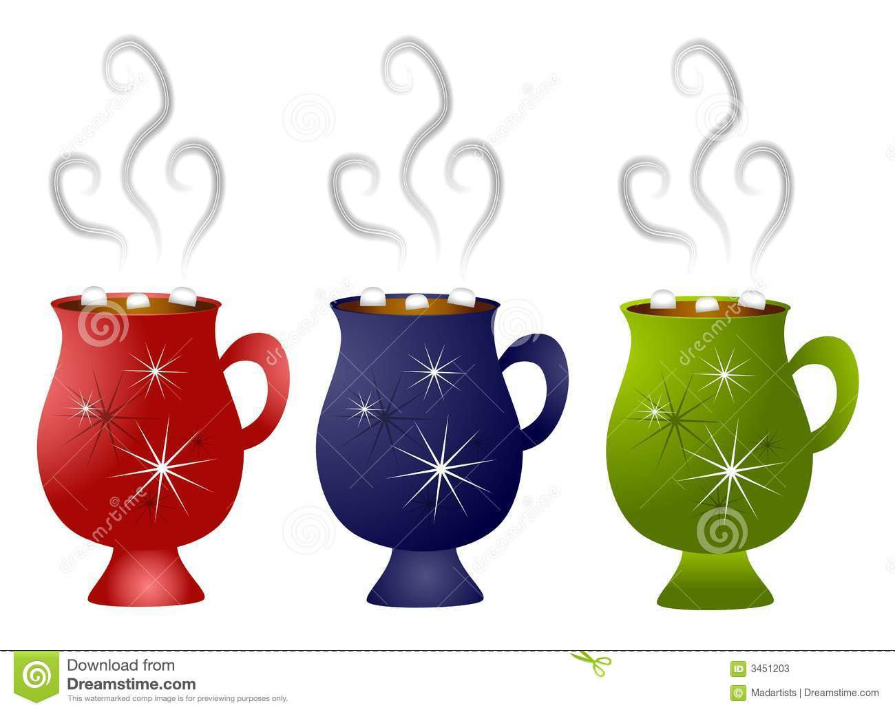 Hot Chocolate Clipart
 Christmas Hot Chocolate Mugs Stock Illustration