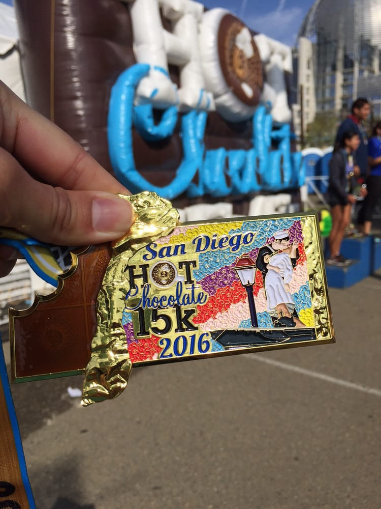 Hot Chocolate Run San Diego
 2016 finishers medal Yelp