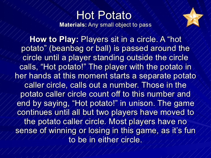 Hot Potato Song
 Morning Meeting Activites