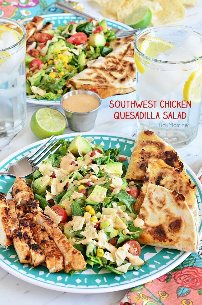 How Long Is Chicken Salad Good For
 Southwest Chicken Quesadilla Salad