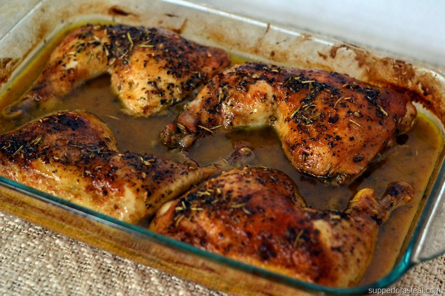 How Long To Bake Bone In Chicken Thighs
 Savory Roasted Chicken Supper for a Steal