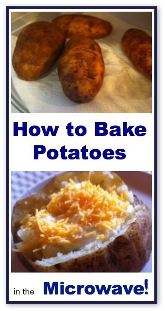How Long To Bake Potato In Microwave
 How to Bake Potatoes in the Microwave Recipe