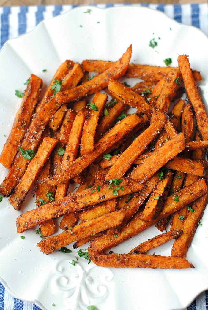 How Long To Bake Sweet Potato Fries
 Sweet and Spicy Sweet Potato Fries Eat Yourself Skinny