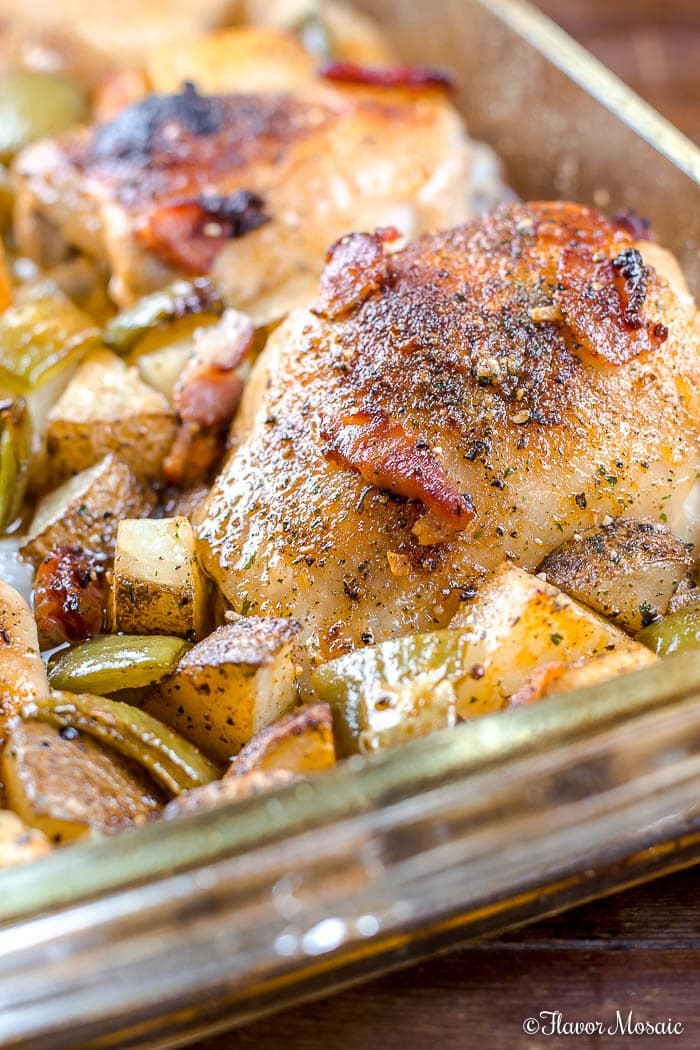 How Long To Cook Bone In Chicken Thighs
 Oven Baked Chicken Thighs with Bacon and Ranch Flavor Mosaic