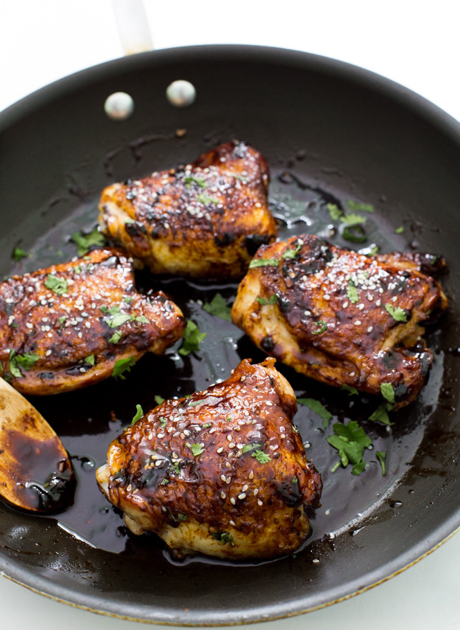 How Long To Cook Bone In Chicken Thighs
 Sticky Asian Chicken Thighs