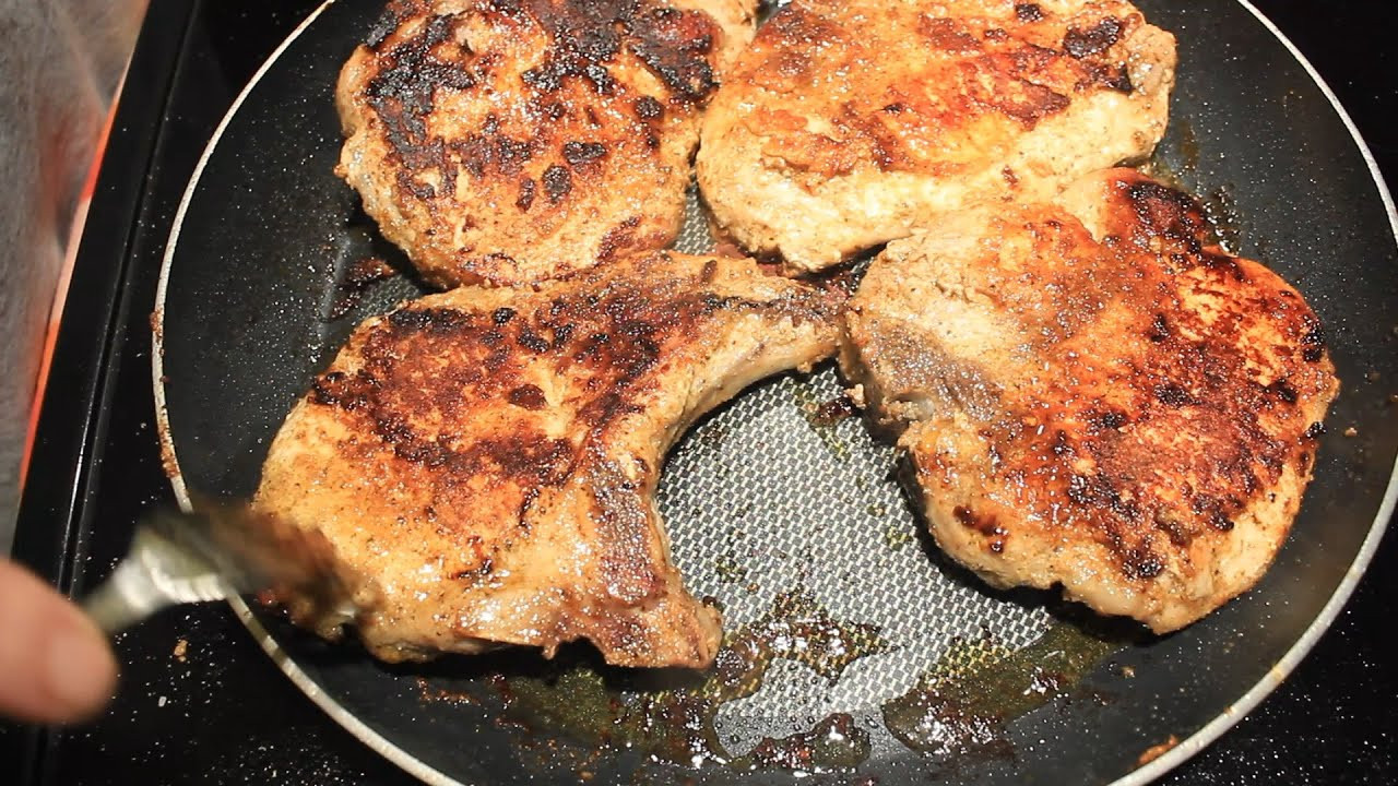 How Long To Deep Fry Pork Chops
 How to BBQ Bone in Pork Chops in a Frying Pan Easy