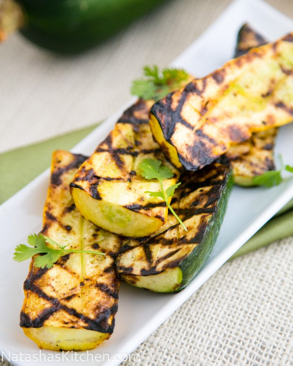 How Long To Grill Zucchini Grilled Garlic Zucchini Recipe NatashasKitchen