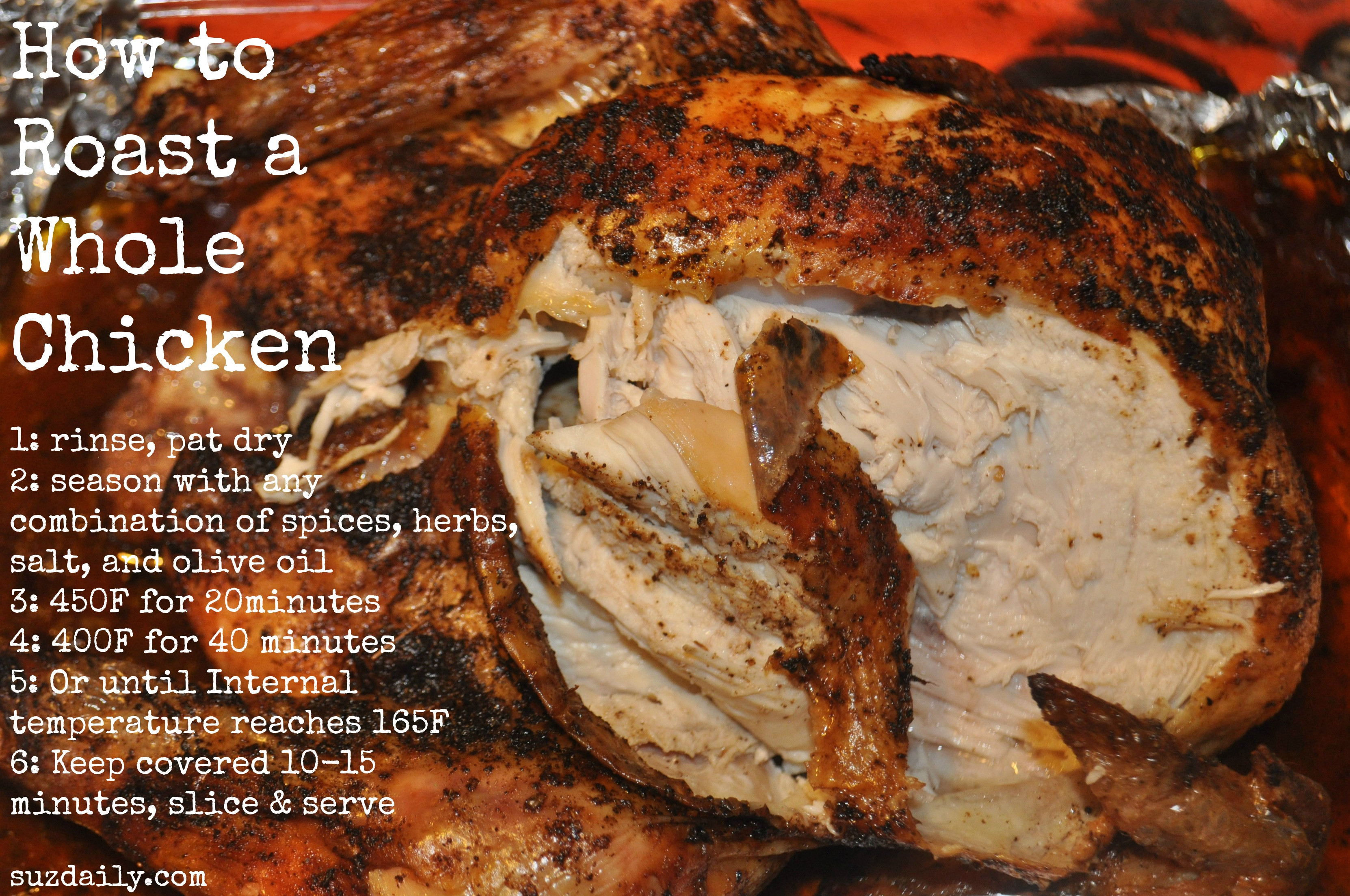 How Long To Roast A Whole Chicken
 How to Roast a Whole Chicken – Suz Daily
