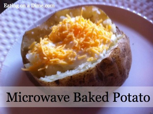 How To Bake A Potato In A Microwave
 Easy to make Microwave Baked Potatoes Eating on a Dime