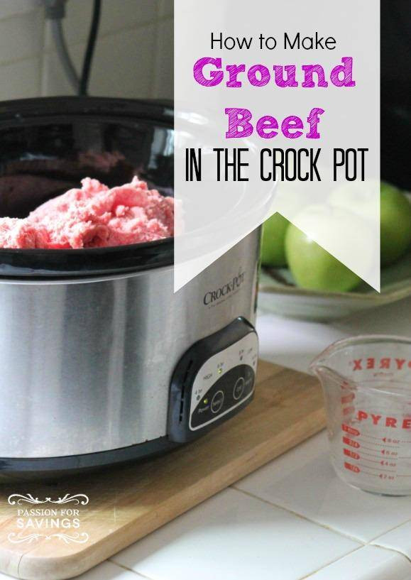 How To Cook Ground Beef
 How to Make Ground Beef in the Crock Pot Huge Time Saver 