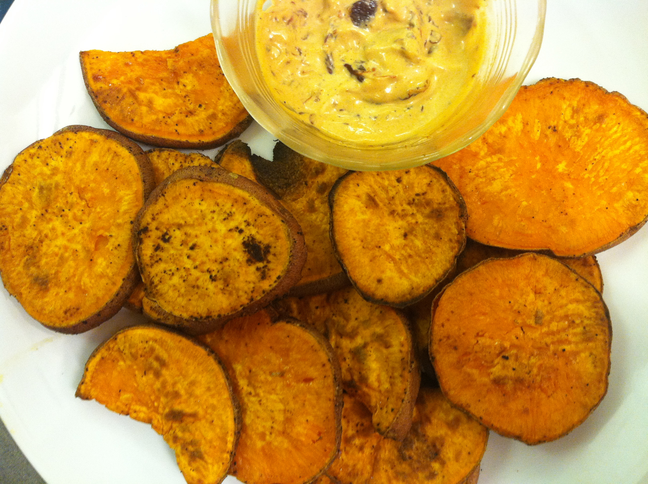 How To Tell If A Potato Is Bad
 BAKED PILLOWY SWEET POTATO ROUNDS CHIPOTLE MAYO