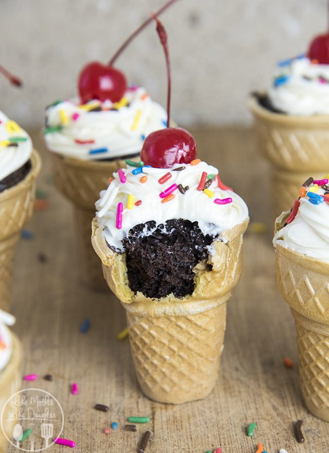 Ice Cream Cone Cupcakes
 Ice Cream Cone Cupcakes Like Mother Like Daughter