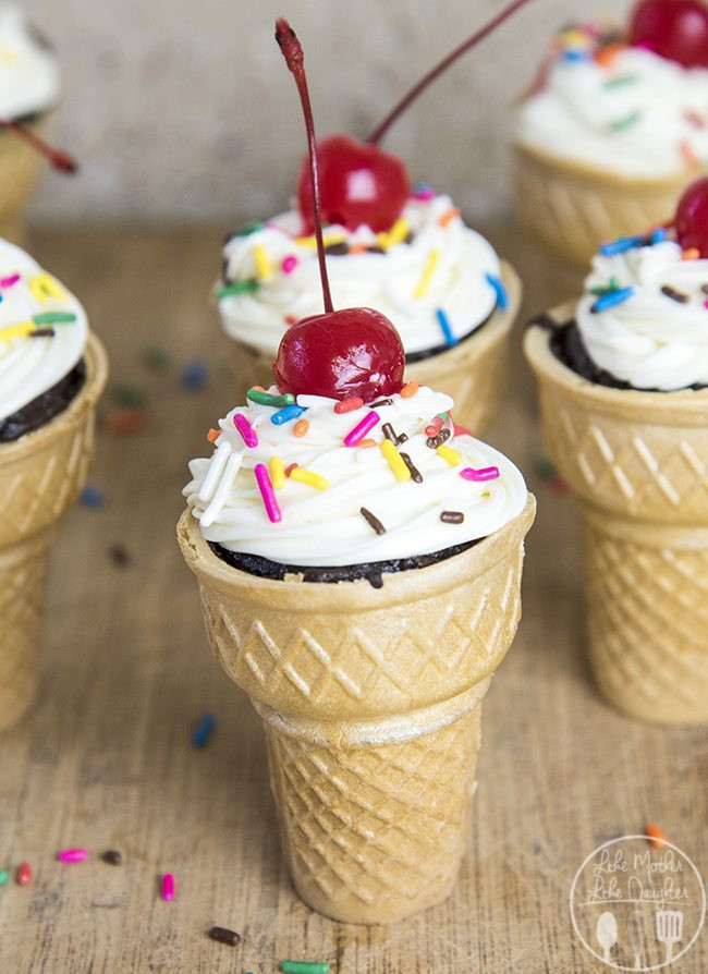 Ice Cream Cone Cupcakes
 Ice Cream Cone Cupcakes Like Mother Like Daughter