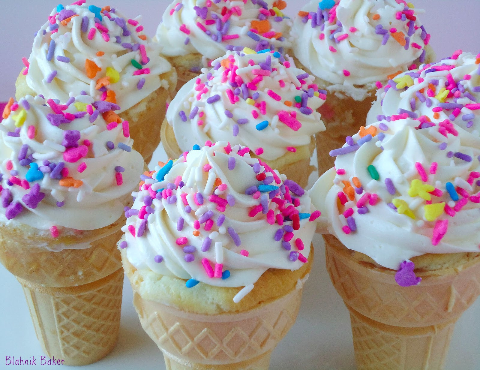 Ice Cream Cone Cupcakes
 Funfetti Ice Cream Cone Cupcakes