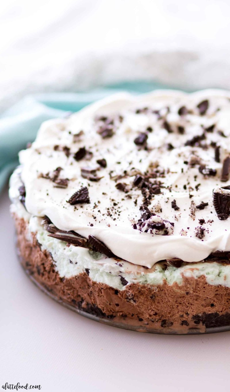 Ice Cream Pie
 Mint Chocolate Ice Cream Pie with Oreo Crust A Latte Food