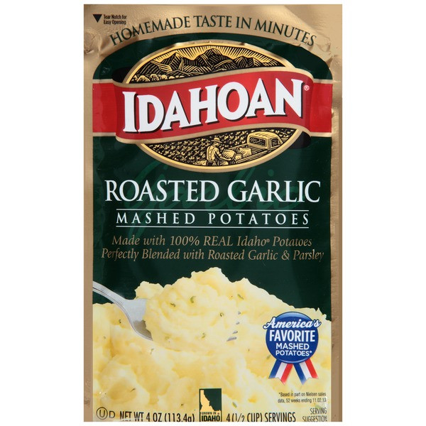 Idahoan Instant Mashed Potatoes
 Idahoan Roasted Garlic Mashed Potatoes from Smart & Final