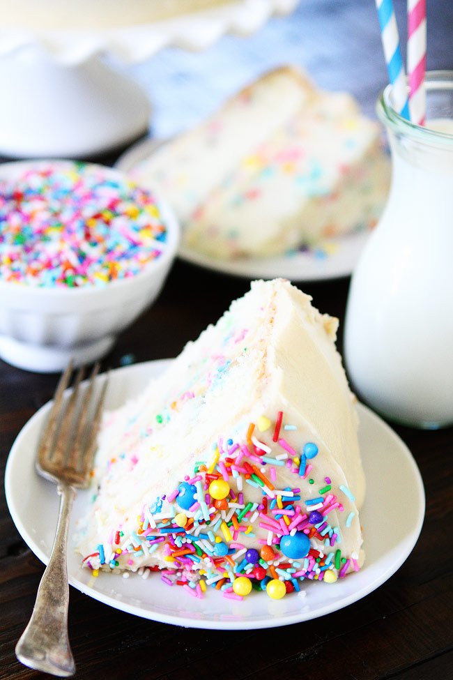 Image Birthday Cake
 Homemade Funfetti Cake Recipe