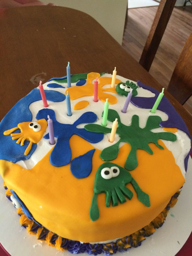 Image Birthday Cake
 Splatoon cake cakes Pinterest