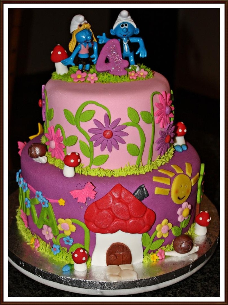 Image Birthday Cake
 Smurfs Cake Ivy birthday cake Pinterest