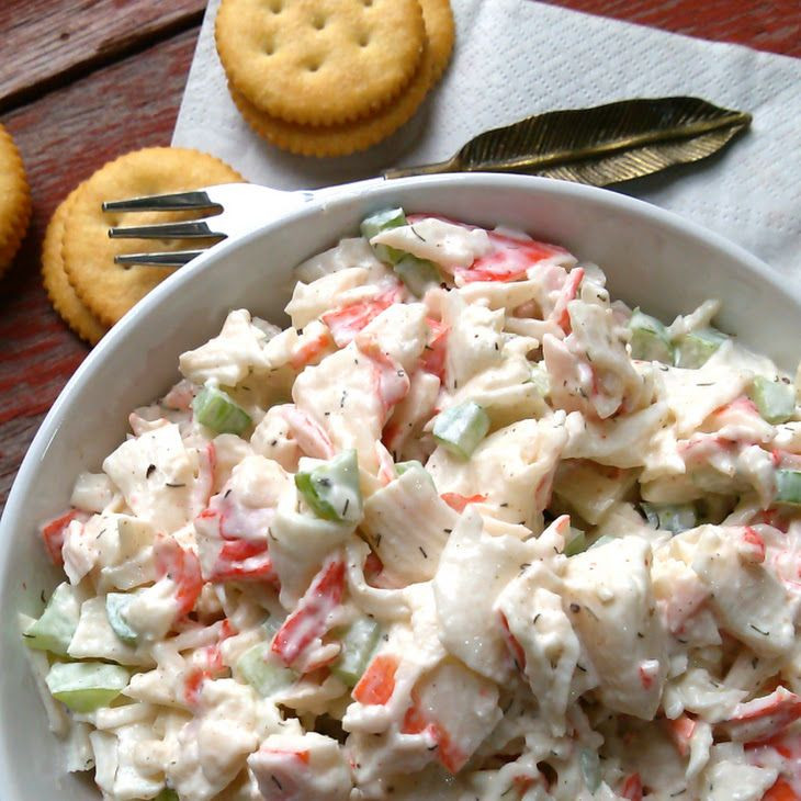 Imitation Crab Meat Dinner Recipes
 Seafood Salad Recipe Recipes Pinterest