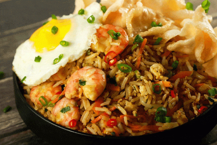 Indonesian Fried Rice
 Prawn Nasi Goreng Spicy Indonesian Fried Rice