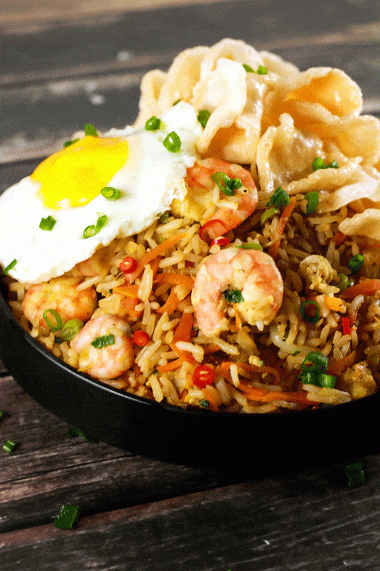 Indonesian Fried Rice
 Prawn Nasi Goreng Spicy Indonesian Fried Rice