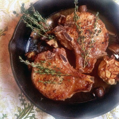 Iron Skillet Pork Chops
 Cast Iron Roasted Pork Chops