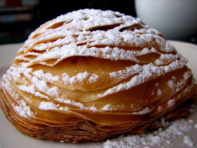 Italian Custard Dessert
 Sfogliatelle another traditional Italian custard filled