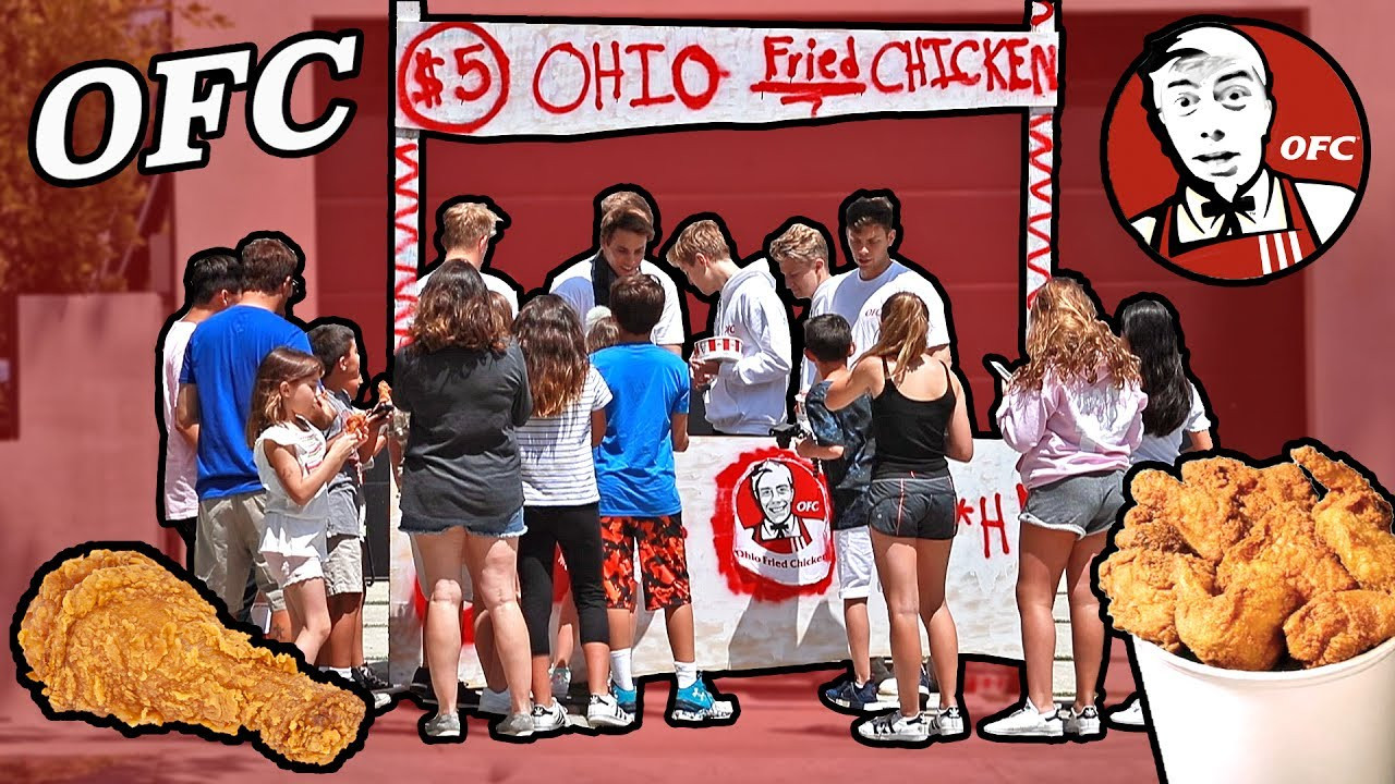 Jake Paul Ohio Fried Chicken
 FUNNY OHIO FRIED CHICKEN STAND WITH FANS