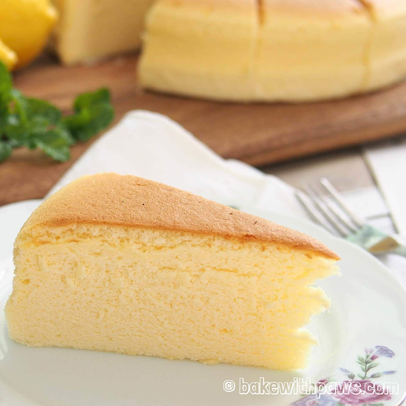 Japanese Cotton Cheesecake Recipe
 JAPANESE COTTON CHEESECAKE BAKE WITH PAWS