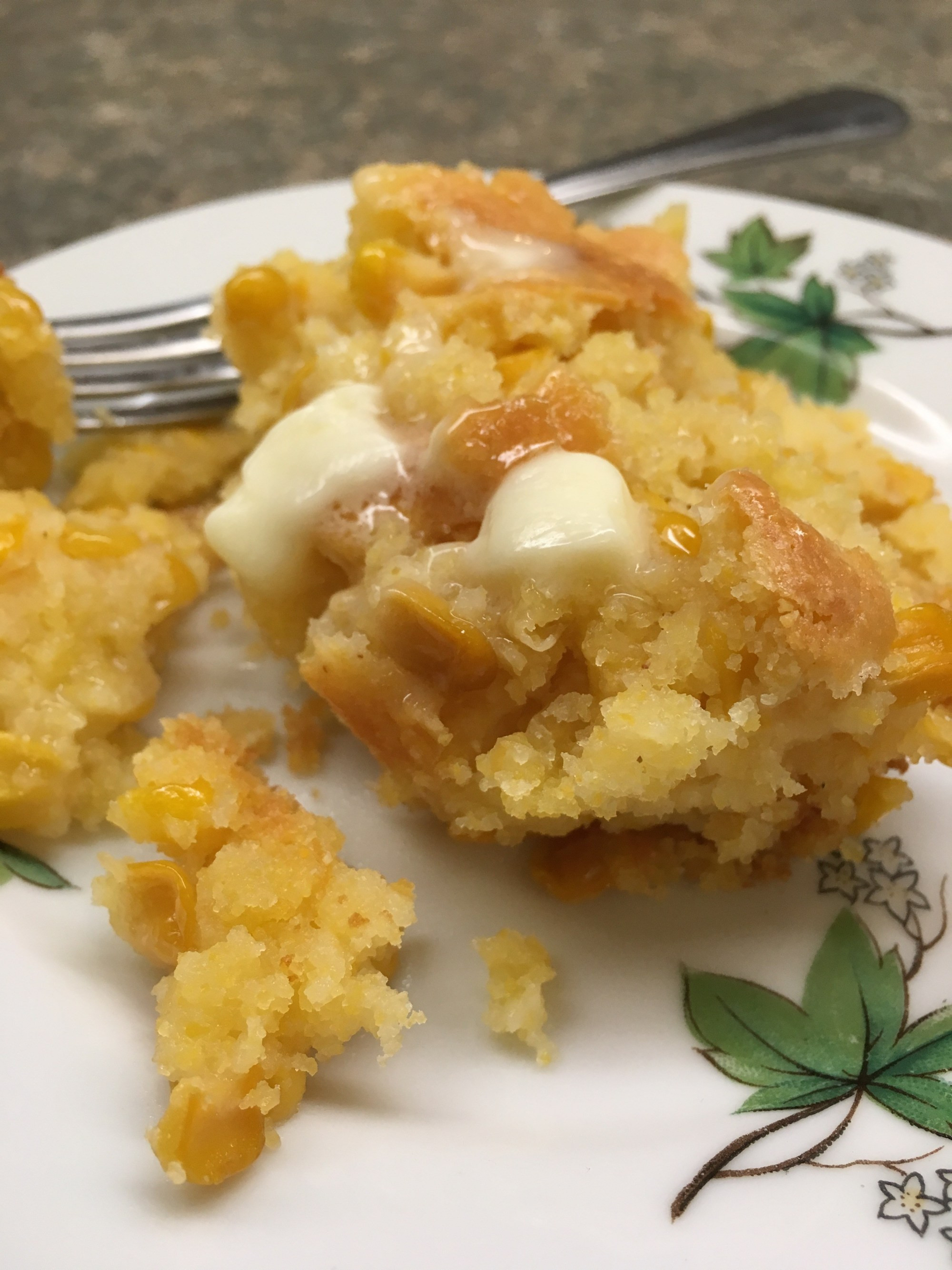 Jiffy Cornbread With Creamed Corn
 jiffy cornbread with creamed corn in cast iron skillet