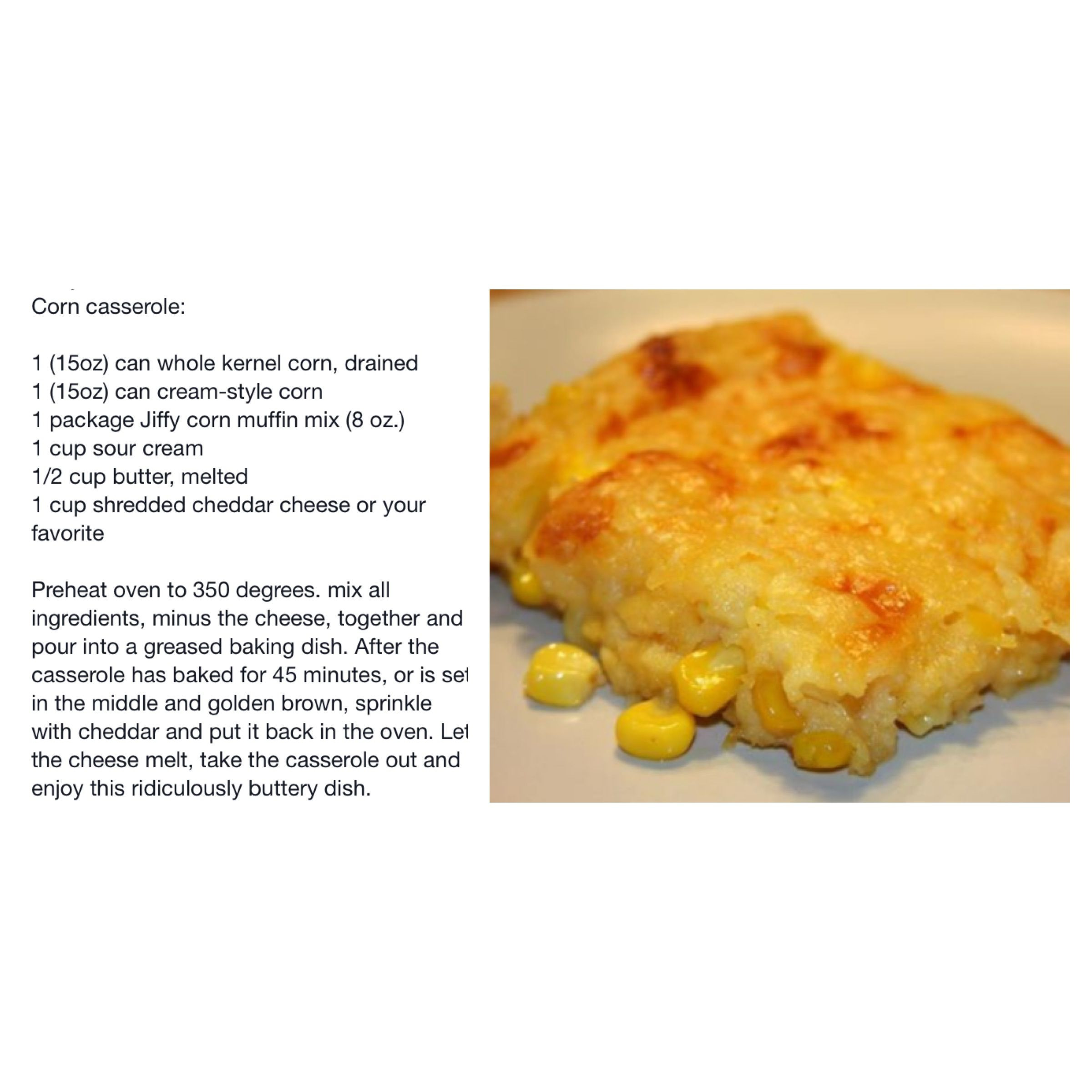 Jiffy Mix Corn Casserole
 Jiffy cornbread mix recipes corn casserole