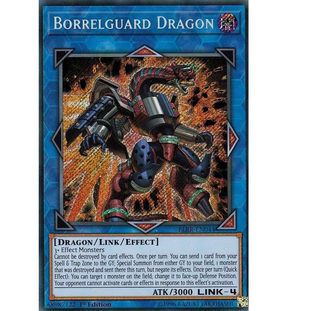 Just Desserts Yugioh
 Borrelguard Dragon BLRR EN044 Secret Rare Good Draw