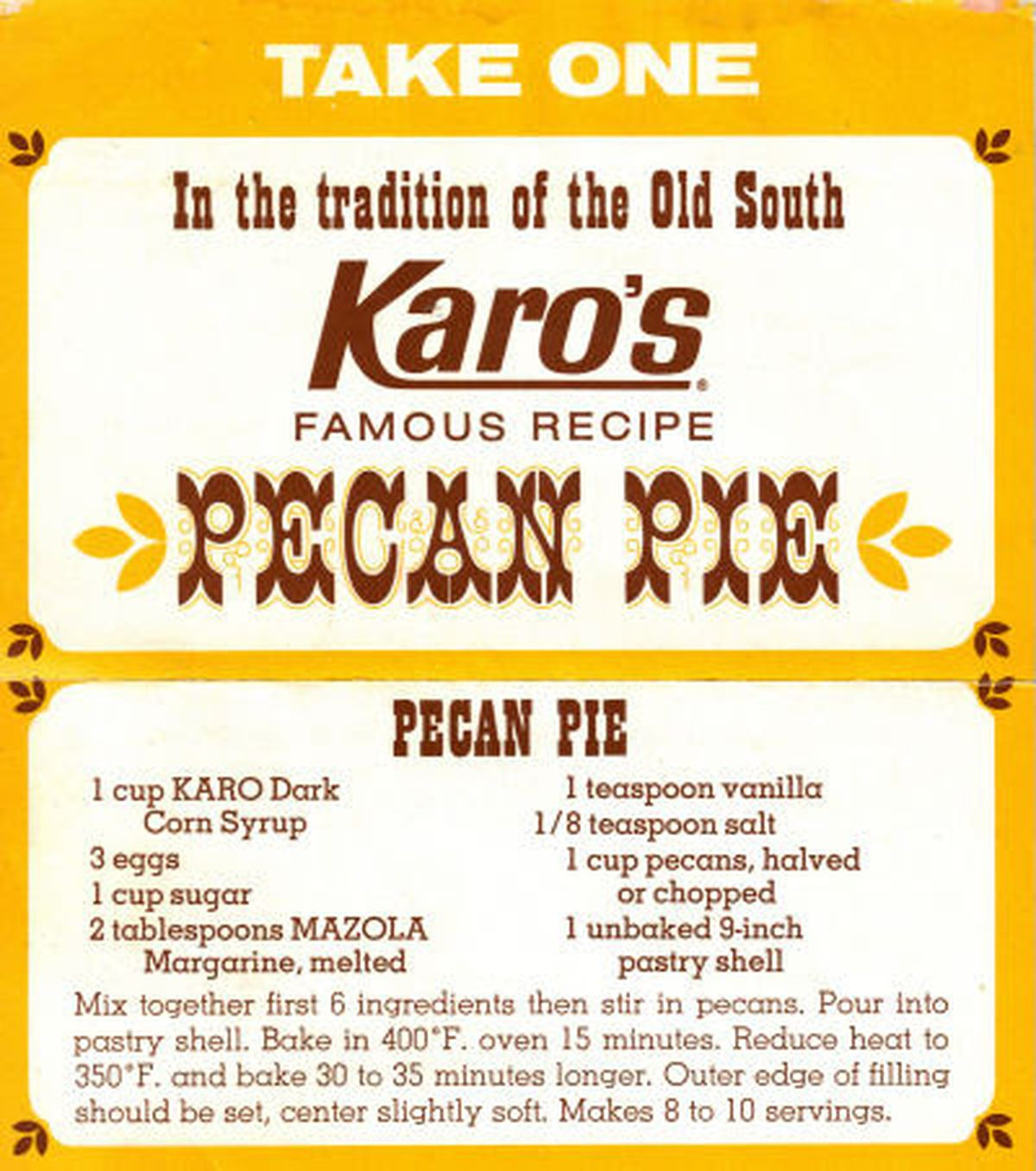 Karo Pecan Pie Recipe
 A Brief History of Pecan Pie Eater