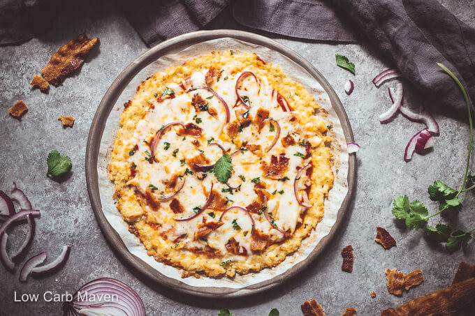 Keto Chicken Crust Pizza
 BBQ Chicken Crust Pizza low carb keto