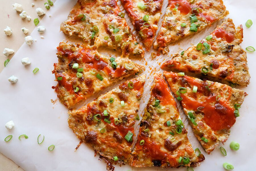 Keto Chicken Crust Pizza
 Buffalo Chicken Crust Pizza