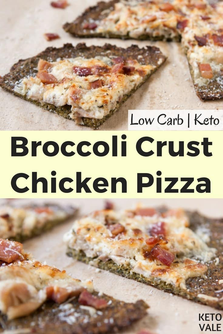 Keto Chicken Crust Pizza
 Keto Broccoli Crust Chicken Pizza Low Carb Gluten Free