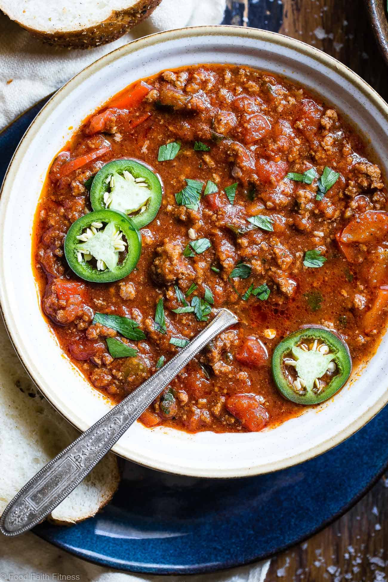 Keto Turkey Chili
 No Bean Whole30 Keto Chili in the Instant Pot