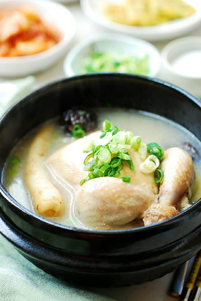 Korean Chicken Soup
 Samgyetang Ginseng Chicken Soup Korean Bapsang