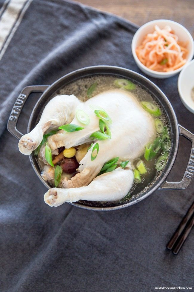 Korean Chicken Soup
 Samgyetang Korean Ginseng Chicken Soup My Korean Kitchen