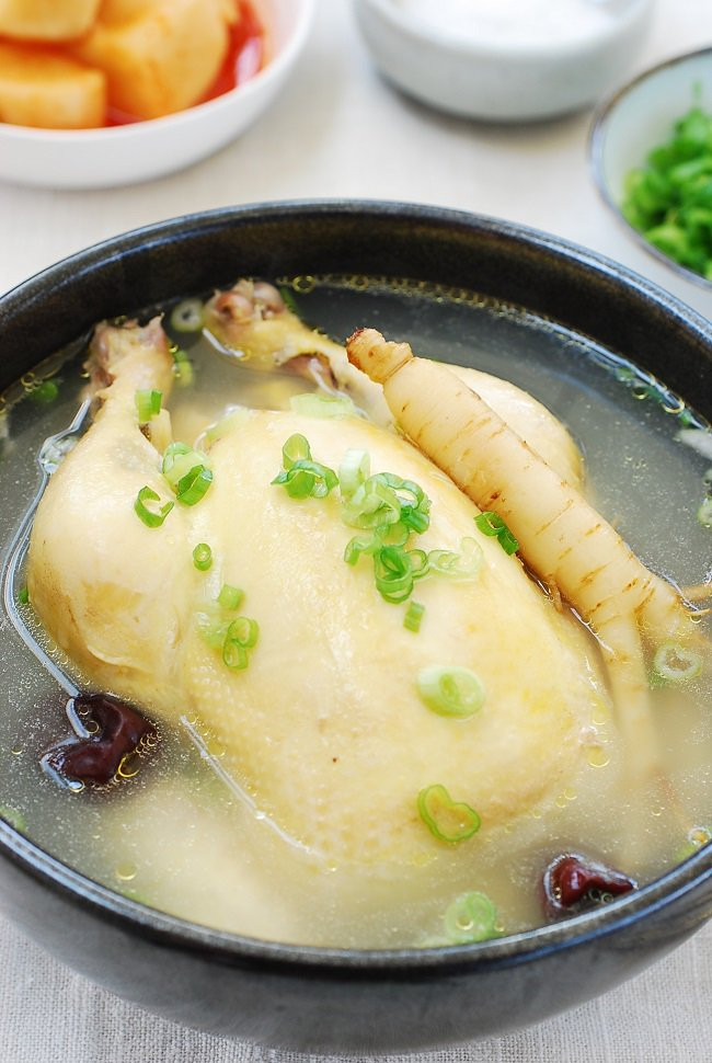 Korean Chicken Soup
 Samgyetang Ginseng Chicken Soup Korean Bapsang