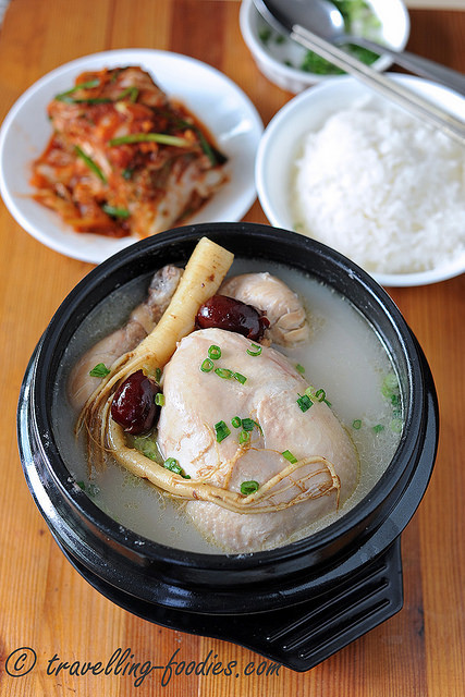 Korean Chicken Soup
 삼계탕 Samgyetang – Korean Ginseng Chicken Soup