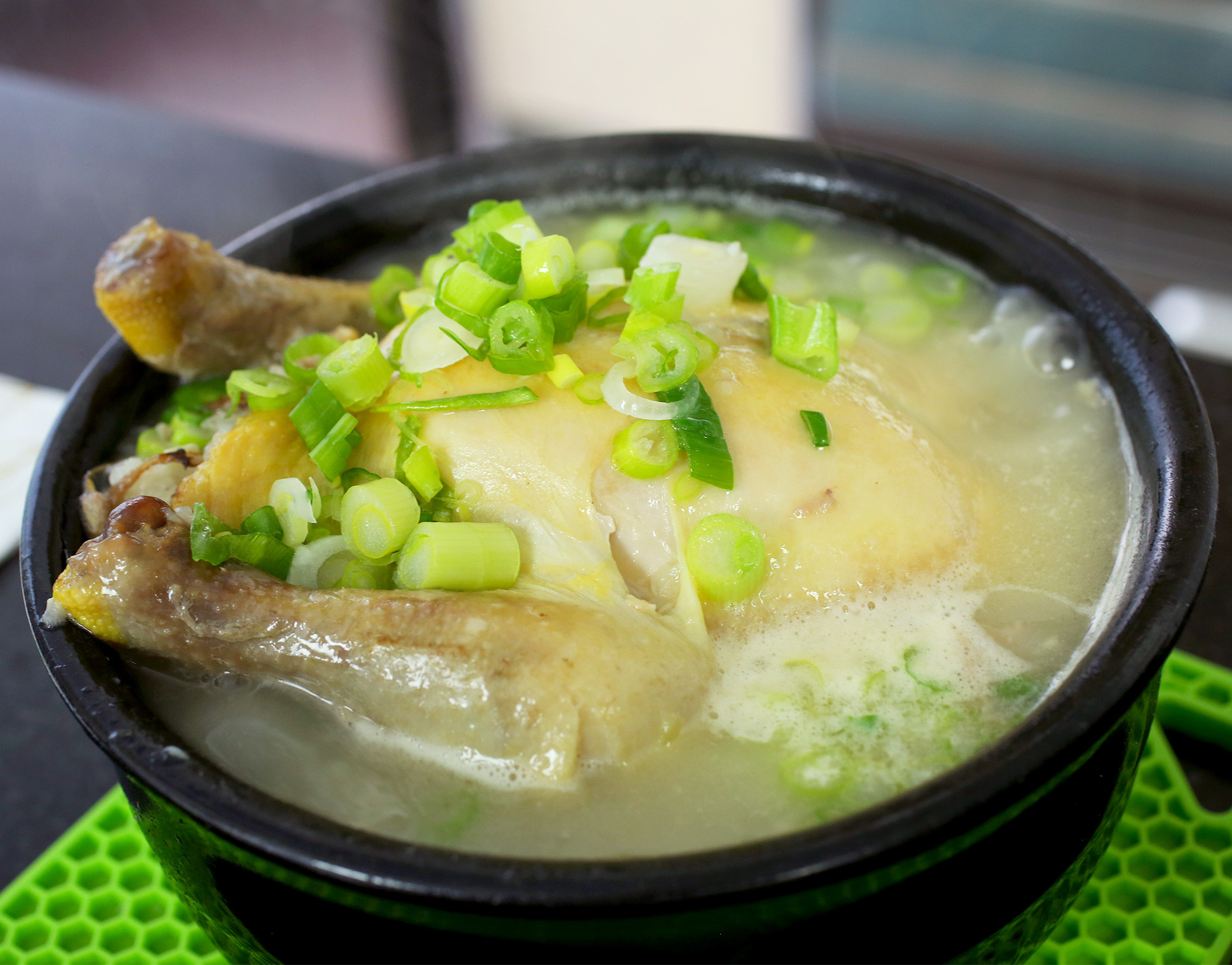 Korean Chicken Soup
 Korean food photo Samgyetang on malbok day Maangchi