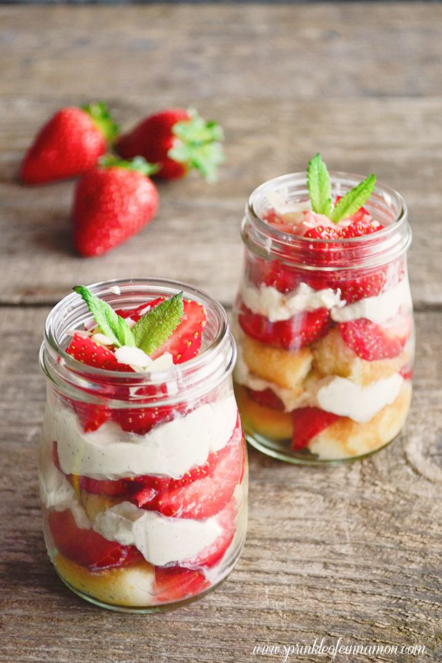 Lady Finger Desserts
 Simple strawberry mascarpone mini trifles for a quick