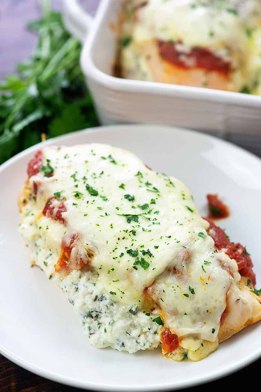 Lasagna Stuffed Chicken
 Lasagna Stuffed Chicken